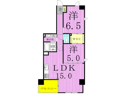 MMCレジデンス(2LDK/2階)の間取り写真