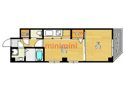 COHIME SWEETER(1DK/5階)の間取り写真