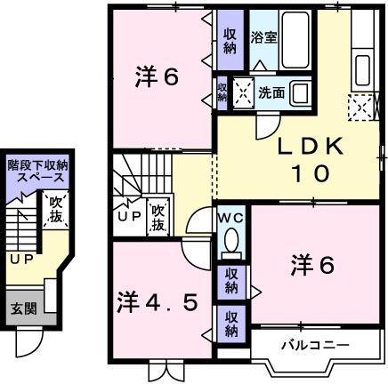 シティアークII(3LDK/2階)の間取り写真