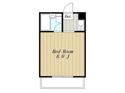 メゾンカツカワ(ワンルーム/1階)の間取り写真