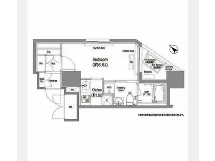 コンフォリア西蒲田(1K/11階)の間取り写真