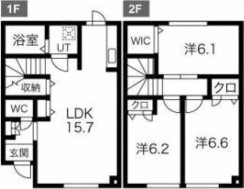 ミモザA(3LDK/1階)の間取り写真