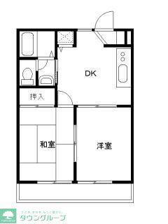 TOSI KEN02(2DK/2階)の間取り写真