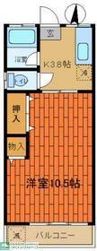 第一弥生荘(1K/1階)の間取り写真