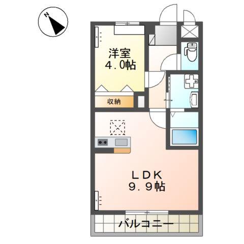 DREAM2(1LDK/2階)の間取り写真