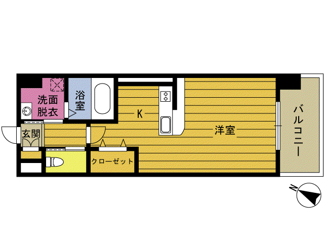 ＪＲ日豊本線 高城駅 徒歩3分 12階建 築10年(ワンルーム/11階)の間取り写真