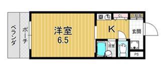 中島ハイツ(1K/1階)の間取り写真