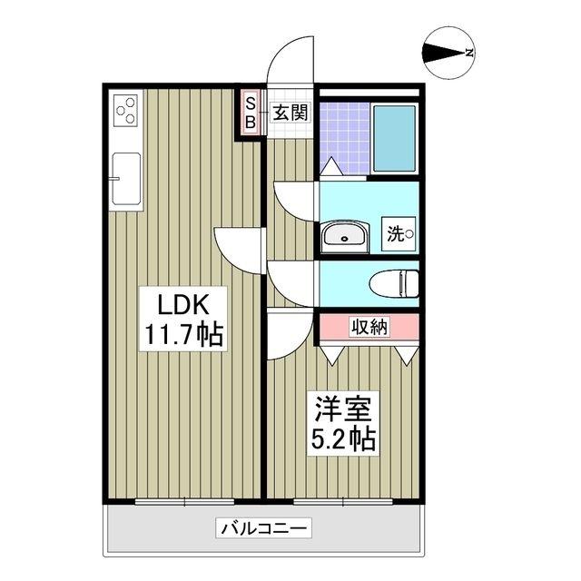 リブレス金町東水元(1LDK/3階)の間取り写真