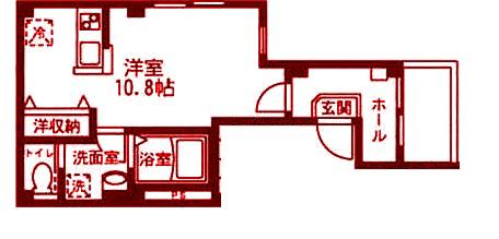 リヴァレイン横濱(ワンルーム/2階)の間取り写真