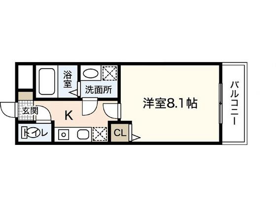 PLEIN SOLEIL I(1K/1階)の間取り写真