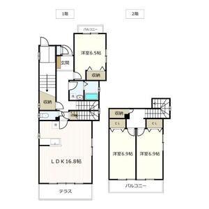 GREENWICH HOUSE(3LDK/1階)の間取り写真