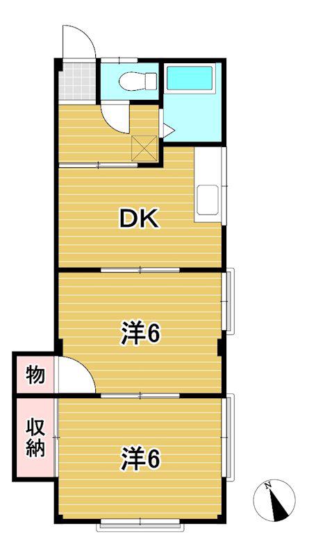 DK本宮ハイツ(3DK/2階)の間取り写真
