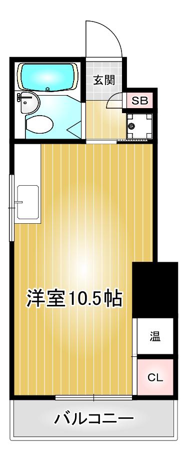浅井ビル(ワンルーム/5階)の間取り写真