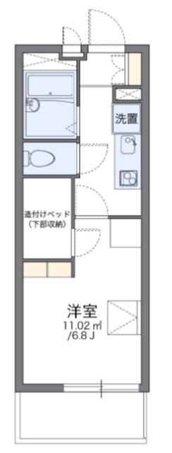 レオパレスシャンテ立川(1K/2階)の間取り写真