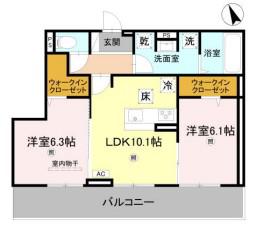 D-ROOM北条1丁目(2LDK/3階)の間取り写真