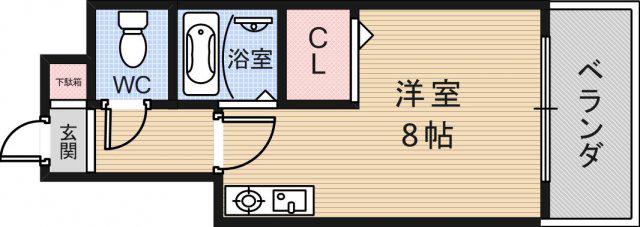 CTビュー小阪(ワンルーム/3階)の間取り写真