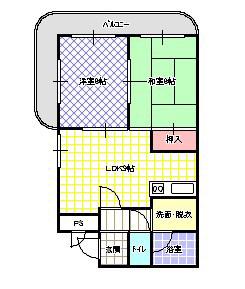 テーゼハイム(2LDK/3階)の間取り写真