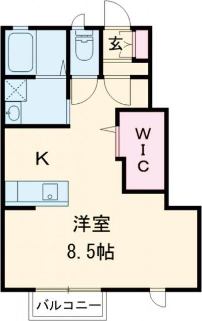AQUA LINK HOTELIS(ワンルーム/1階)の間取り写真