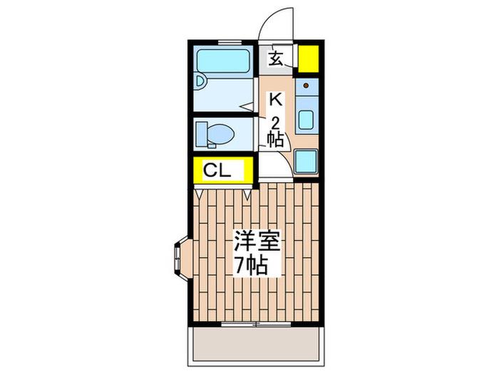 ブリックハウスOZAWA(1K/1階)の間取り写真