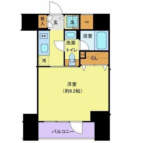 シーフォルム大森(1K/7階)の間取り写真