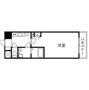 エスリード難波ウエスト(1K/6階)の間取り写真