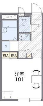 レオパレス湘南深沢(1K/2階)の間取り写真
