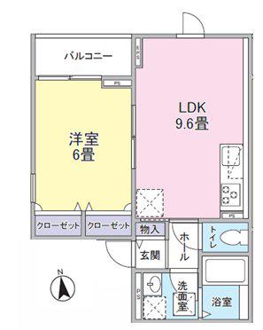 八王子市大塚AP(1LDK/1階)の間取り写真