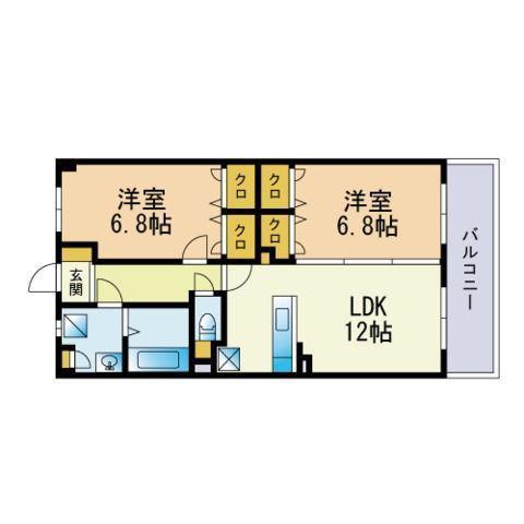 プレミールメゾン(2LDK/3階)の間取り写真