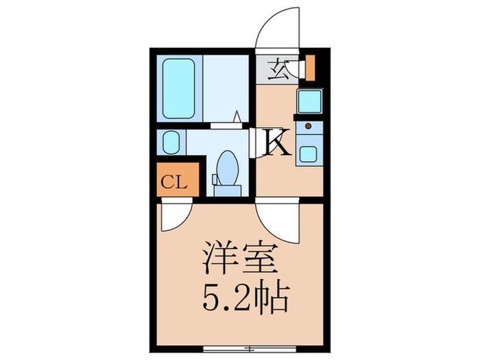 ベリエ鷺宮(1K/2階)の間取り写真
