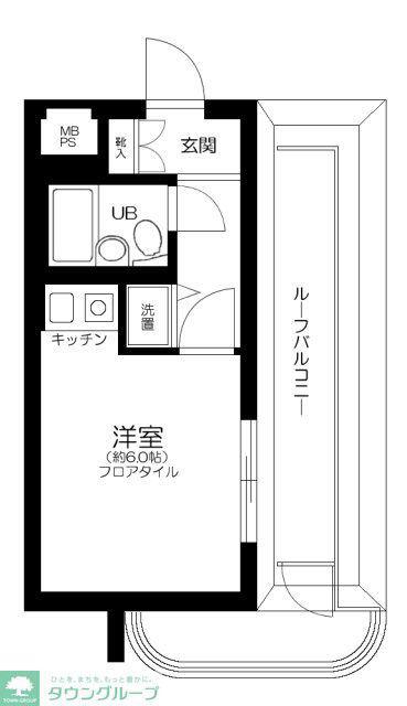 ライオンズマンション板橋区役所前第5(ワンルーム/4階)の間取り写真