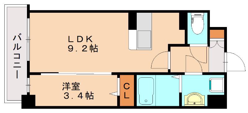 ウッドハーツ(1LDK/5階)の間取り写真