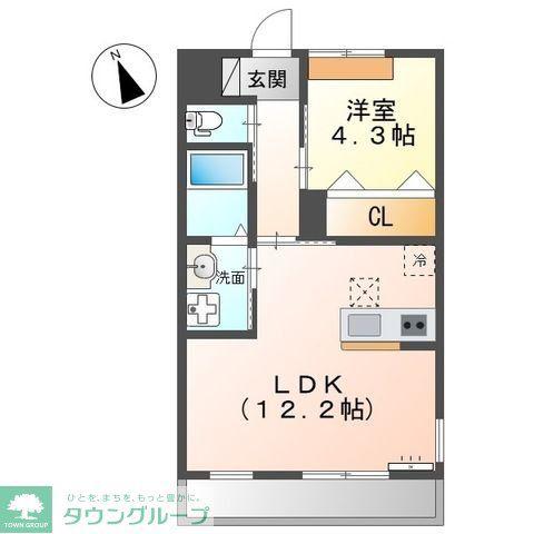 GOD VALLEYIII(1LDK/2階)の間取り写真