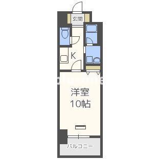 セレッソコート新大阪(1K/2階)の間取り写真