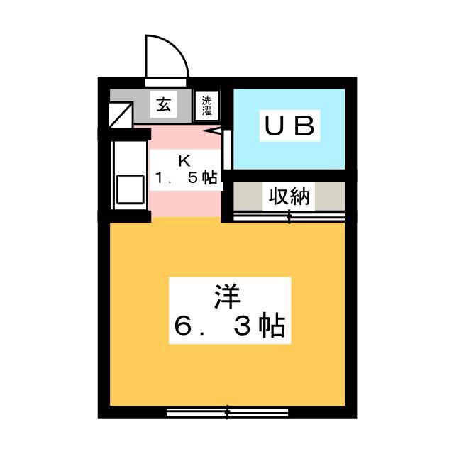 コーポ・セレクト(ワンルーム/1階)の間取り写真
