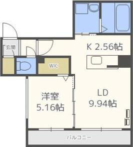 HGS サウス11(1LDK/2階)の間取り写真