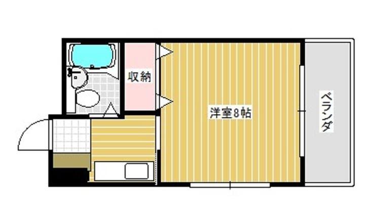 サンヒルズ新都心II(1K/2階)の間取り写真