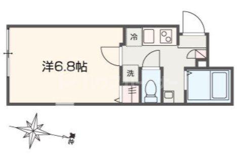 MELLAS北千住(1K/4階)の間取り写真
