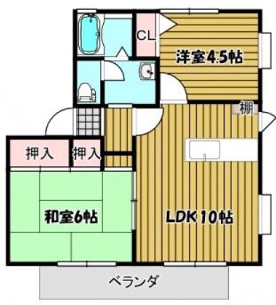 エクセル(2LDK/2階)の間取り写真