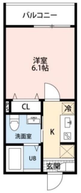 HALE MOANA 一橋学園(1K/3階)の間取り写真