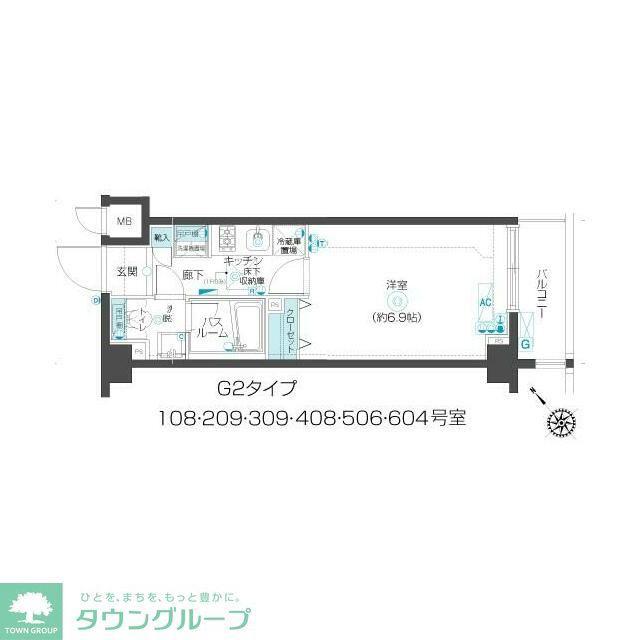 フェニックス練馬桜台(1K/4階)の間取り写真