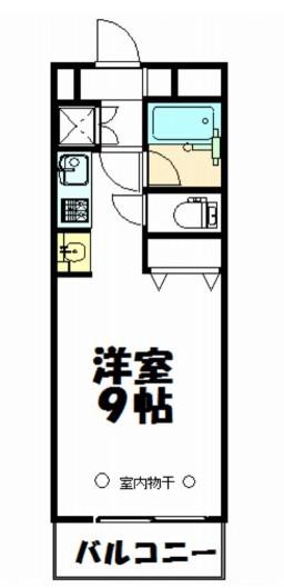 静フェバレット(ワンルーム/3階)の間取り写真