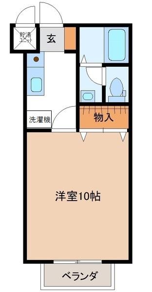 エコガーデン三条 A(1K/1階)の間取り写真
