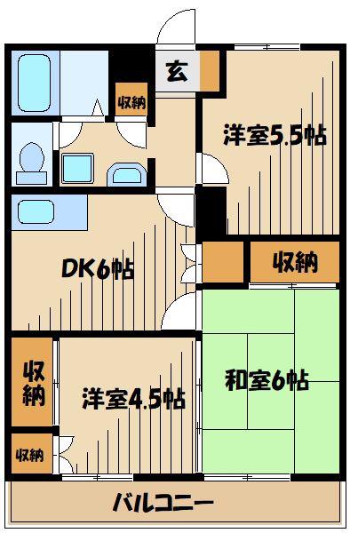 リバティ―小泉(3DK/3階)の間取り写真