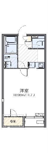 レオネクストジャルダンII(1K/2階)の間取り写真