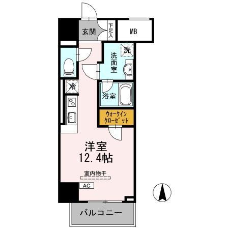 御幸レジデンス丸の内(ワンルーム/2階)の間取り写真