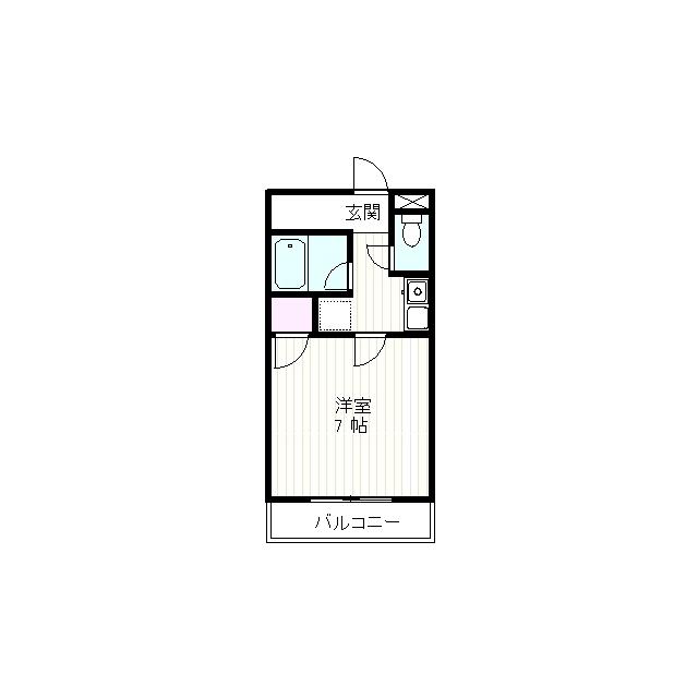 長泉コート(1K/4階)の間取り写真