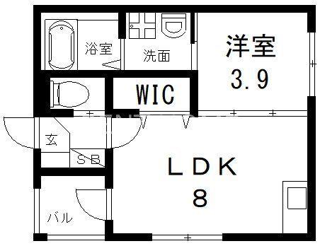 ハーモニーテラス大今里(1LDK/2階)の間取り写真