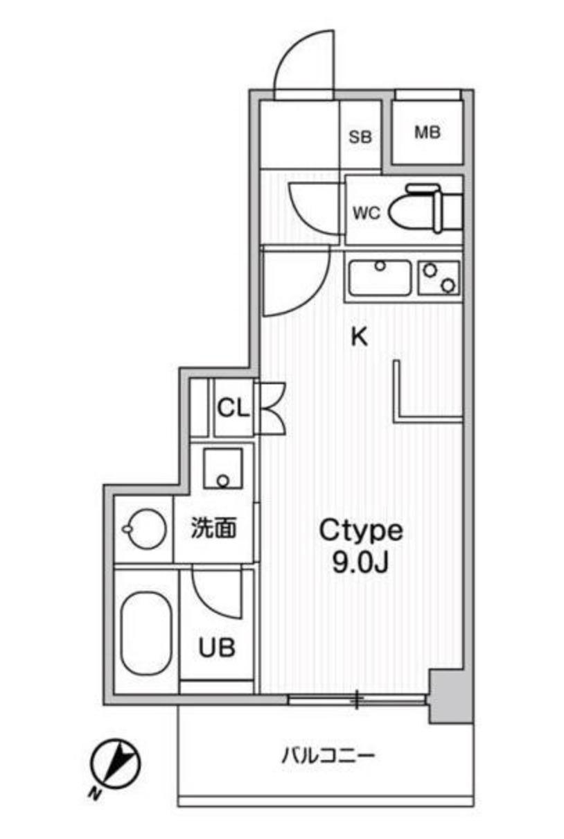 JMF RESIDENCE 町田(ワンルーム/1階)の間取り写真
