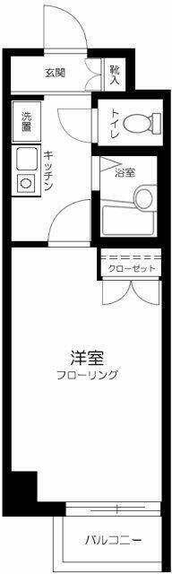 ガーラ桜台(1K/4階)の間取り写真