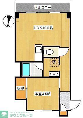 ロイヤルアヴェニュー碑文谷(1LDK/3階)の間取り写真